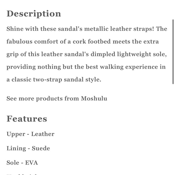 NIB Moshulu Danube Metallic Lavender Sandals size Eur 41/ US 9 - Picture 3 of 11